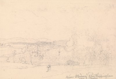 Rivier Medina vanaf Whippingham bij East Cowes door Capt. Thomas Hastings