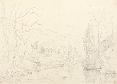 Rydal Cottage vanaf de Brug, 8 februari 1836 door Capt. Thomas Hastings
