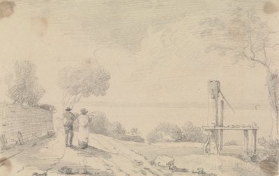 Schets van een Kustweg nabij een Platform door Capt. Thomas Hastings