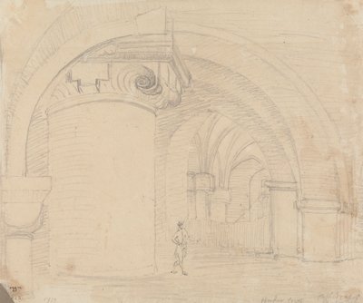 Kelder, Kathedraal van Canterbury door Capt. Thomas Hastings