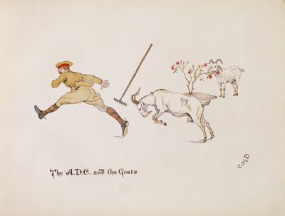 The A.D.C en de Geiten, uit The Leaguer of Ladysmith, 1900 door Captain Clive Dixon