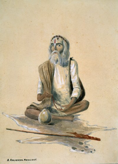 Een religieuze bedelaar, India door Captain Cornelius Francis James