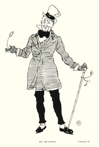 Dickens personage: Mr Micawber door Captain Edward Henry Handley Read