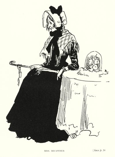 Dickens personage: Mrs Micawber door Captain Edward Henry Handley Read