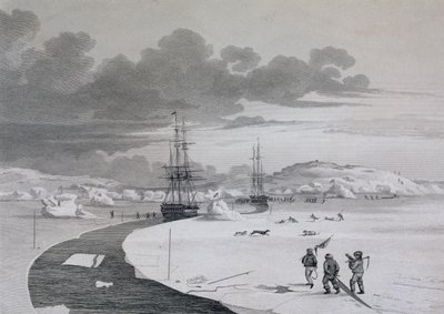 Snijden in Winter Island, oktober 1821, uit Journal of a Second Voyage for the Discovery of a North West Passage door Captain George Francis Lyon