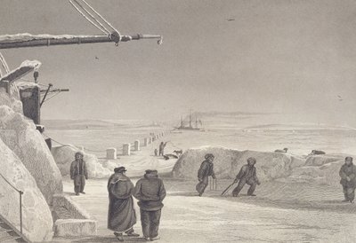 Situatie van H.M. Schepen Fury en Hecla bij Igloolik, 1822-23, uit 