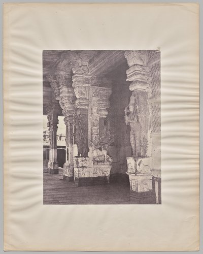 Pudhu Mandapa van Tirumal Nayak (r. 1623-59), Minakshi Sundareshvara-tempel, Madurai door Captain Linnaeus Tripe