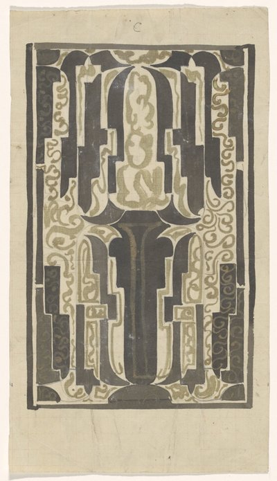Decoratief ontwerp door Carel Adolph Lion Cachet