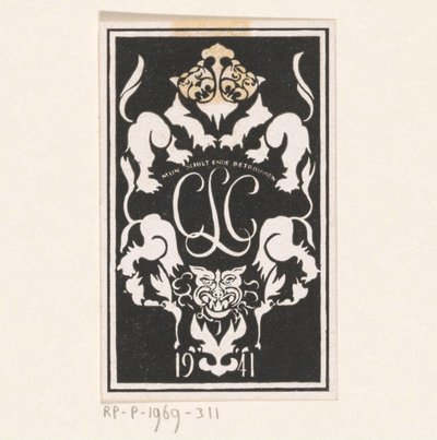 Ex libris van Carel Lion Cachet door Carel Adolph Lion Cachet