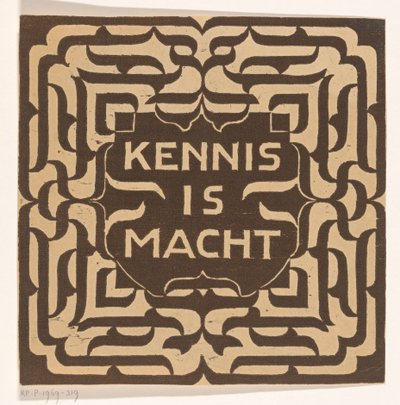 Kennis is macht door Carel Adolph Lion Cachet