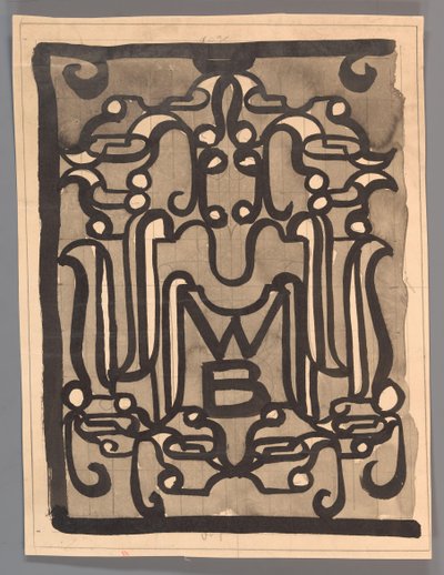 Ontwerp van een vignet voor de Wereldbibliotheek door Carel Adolph Lion Cachet