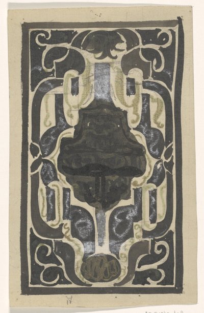 Ontwerp voor ex libris van D.J. Goedkoop door Carel Adolph Lion Cachet