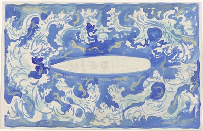 Ontwerp voor vignet van de Koninklijke Paketvaart Maatschappij door Carel Adolph Lion Cachet