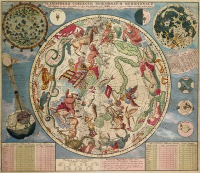 Planesphaeri Coelestis Hemisphaerium Meridionale door Carel Allard