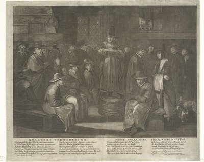 Quaakersvergadering door Carel Allard