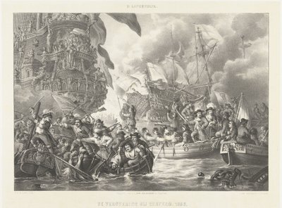 De Tocht naar Chatham en de verovering van de Royal Charles, 1667 door Carel Christiaan Antony Last