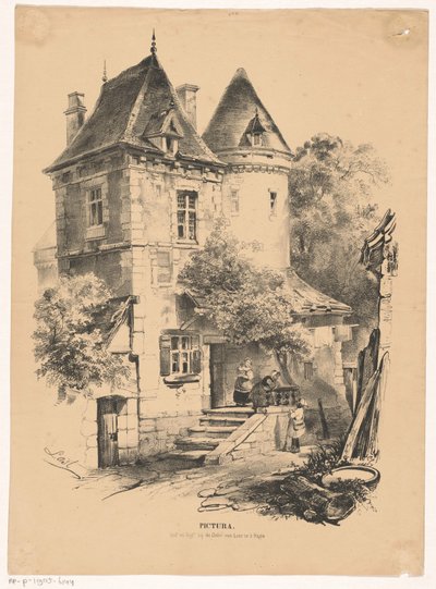 Dienstingang van een kasteel of woonhuis door Carel Christiaan Antony Last