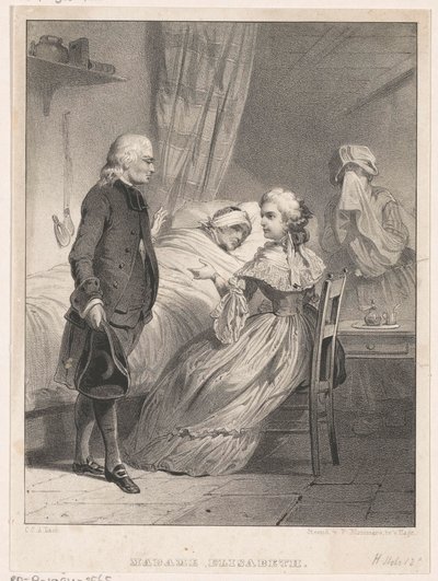 Elisabeth van Frankrijk aan het bed van een zieke door Carel Christiaan Antony Last