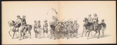 Maskerade van de Leidse studenten, 1850 (plaat 10) door Carel Christiaan Antony Last