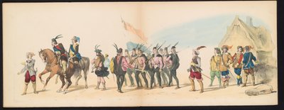 Maskerade van de Leidse studenten, 1850 (plaat 11) door Carel Christiaan Antony Last