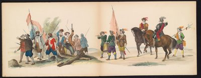 Maskerade van de Leidse studenten, 1850 (plaat 12) door Carel Christiaan Antony Last