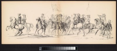 Maskerade van de Leidse studenten, 1850 (plaat 4) door Carel Christiaan Antony Last