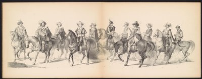 Maskerade van de Leidse studenten, 1850 (plaat 7) door Carel Christiaan Antony Last