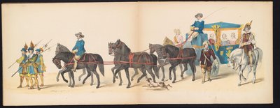Maskerade van de Leidse studenten, 1850 (plaat 8) door Carel Christiaan Antony Last