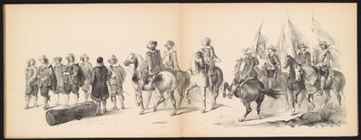 Maskerade van de Leidse studenten, 1850 (plaat 9) door Carel Christiaan Antony Last