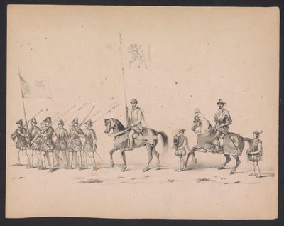 Maskerade van de Utrechtse studenten, 1846 (plaat 2) door Carel Christiaan Antony Last
