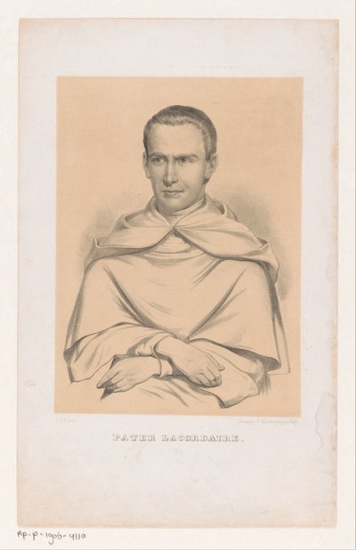 Portret van Jean-Baptiste Henri Lacordaire door Carel Christiaan Antony Last