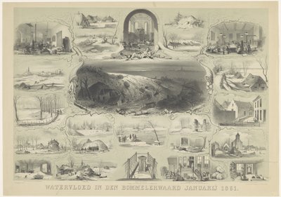 Watervloed in den Bommelerwaard Januarij 1861 door Carel Christiaan Antony Last