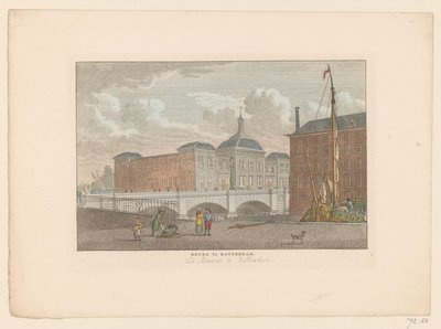 Gezicht op de Beurs in Rotterdam door Carel Frederik Bendorp (I)