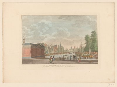 Gezicht op de Leuvehaven in Rotterdam door Carel Frederik Bendorp (I)