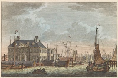 Gezicht op de Nieuwe Stadsherberg, ca. 1790 door Carel Frederik Bendorp (I)