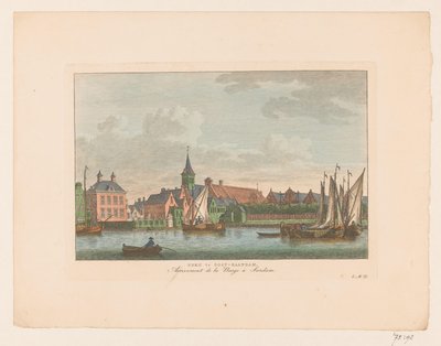 Gezicht op de kerk te Oost-Zaandam door Carel Frederik Bendorp (I)