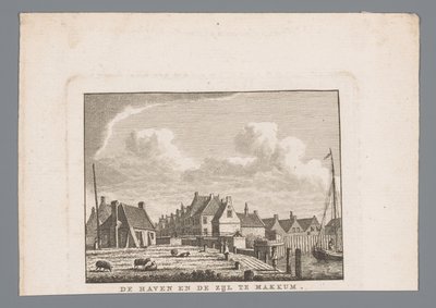 Haven en Zijl te Makkum door Carel Frederik Bendorp (I)