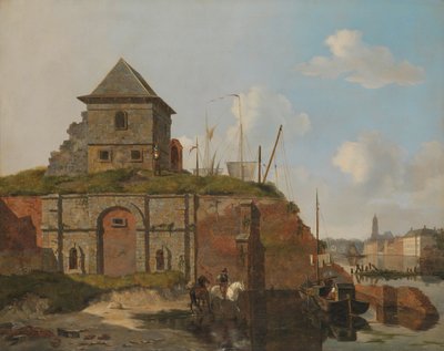 Stadsmuur met Kruitmagazijn door Carel Jacobus Behr