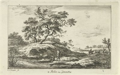 Reizigers aan de waterkant door Carel Lodewijk Hansen