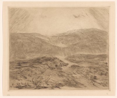 Duinlandschap met zonnestralen door Carel Nicolaas Storm van 