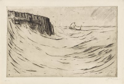 Havenhoofd te Vlissingen door Carel Nicolaas Storm van 