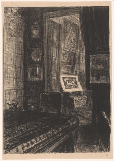 Interieur van een huiskamer door Carel Nicolaas Storm van 
