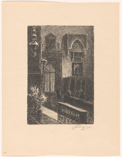 Kerkinterieur in Venetië door Carel Nicolaas Storm van 