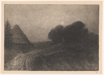Nachtelijk landschap bij Kleef door Carel Nicolaas Storm van 