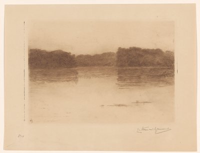 Vijver in het Haagse Bos bij avond door Carel Nicolaas Storm van 