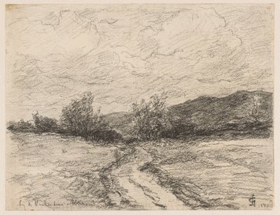 Bospad door duinen bij Elswout door Carel Nicolaas Storm van 