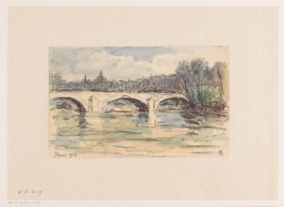 Brug over de Seine, Parijs door Carel Nicolaas Storm van 