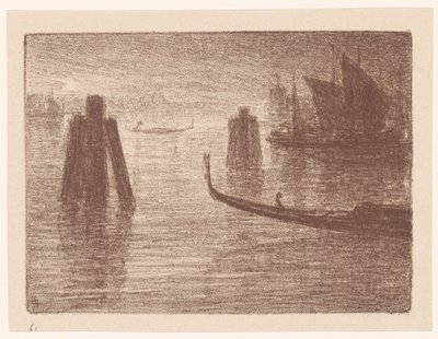 Haven in Venetië door Carel Nicolaas Storm van 