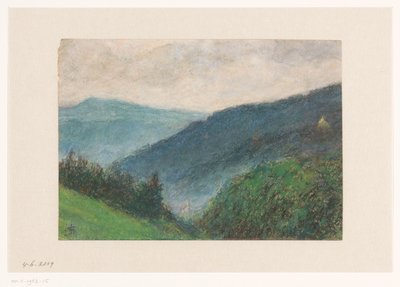 Heuvellandschap bij Baden-Baden door Carel Nicolaas Storm van 