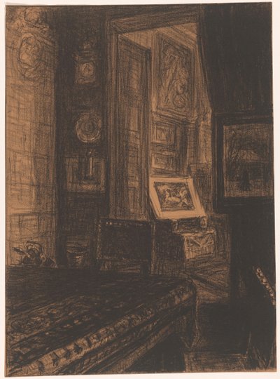 Interieur van een huiskamer door Carel Nicolaas Storm van 